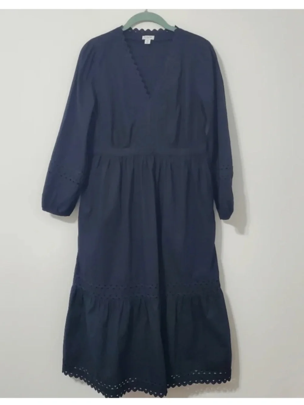 J Crew Black Eyelet Dress